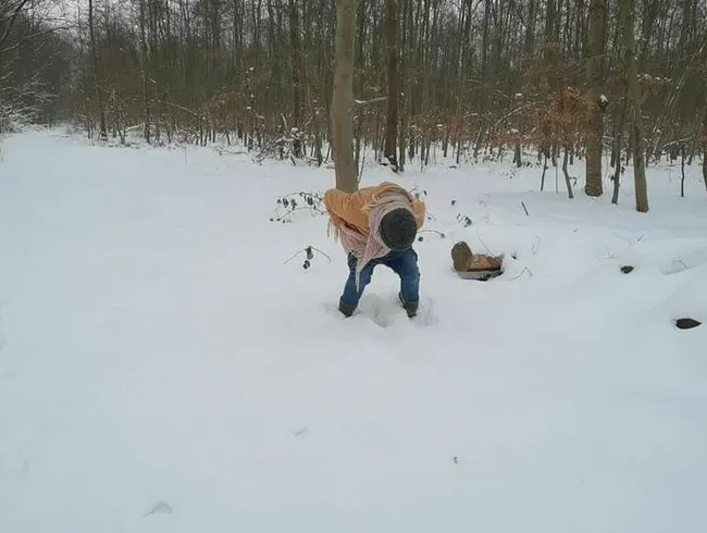 Kurzer Schneepiss