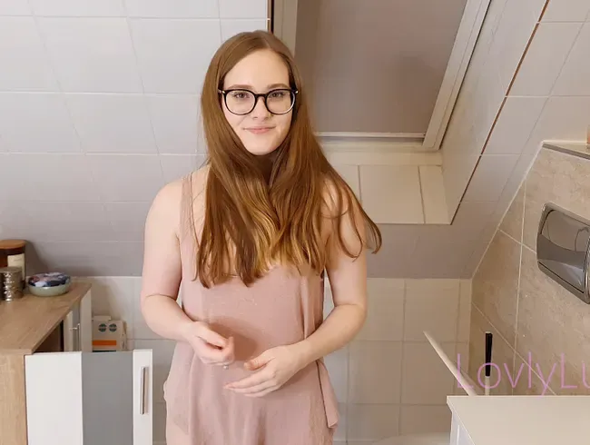 Luna auf Klo