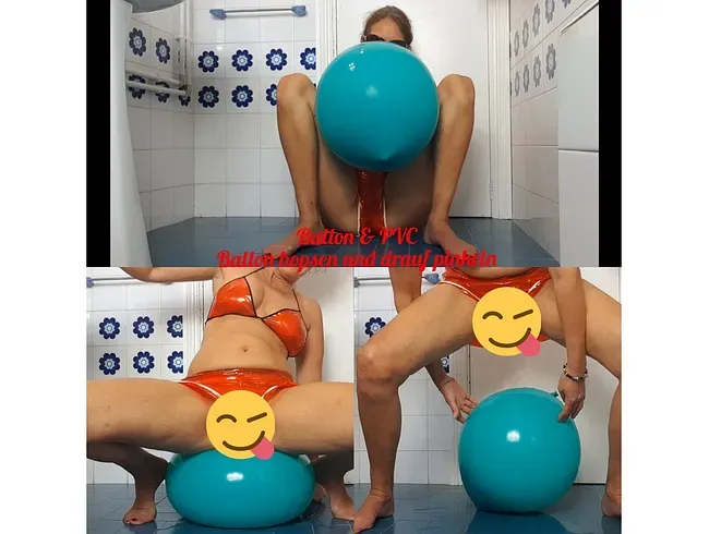Ballon + PVC: Ballon hopsen und drauf pinkeln