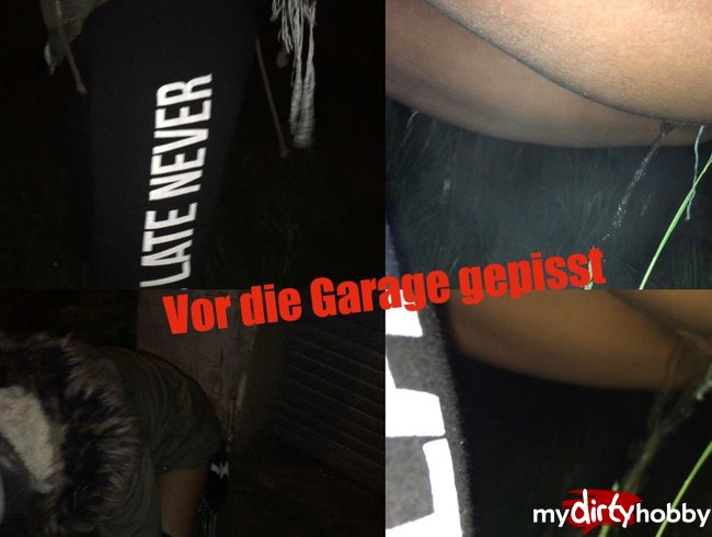 Vor die Garage gepisst