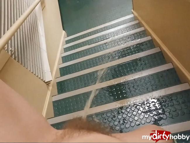 Stop #313 - Peeing All Over the Public Stairs of Hotel Hallway!