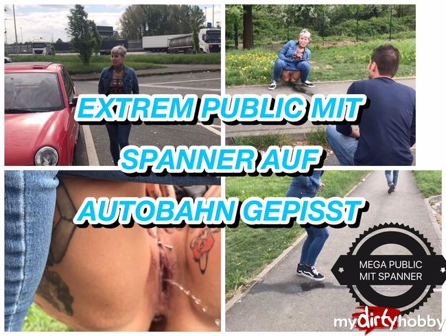 Extrem Public mit Spanner auf Parkplatz gepisst