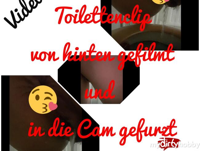 Toilettenclip von hinten gefilmt...und direkt in die Cam gefurzt!